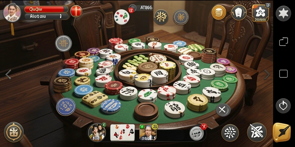 Screenshot gameplay QiuQiu menampilkan momen seru di AT866.