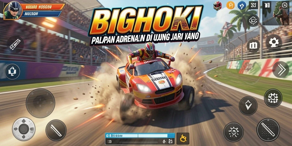 Gameplay Racing BIGHOKI yang seru dan kompetitif.