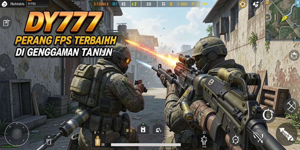 Screenshot DY777 menampilkan aksi gameplay FPS yang memukau.