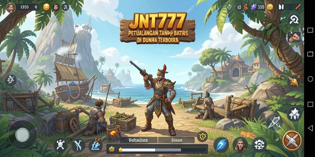 Tampilan gameplay JNT777 yang memukau di dunia terbuka.