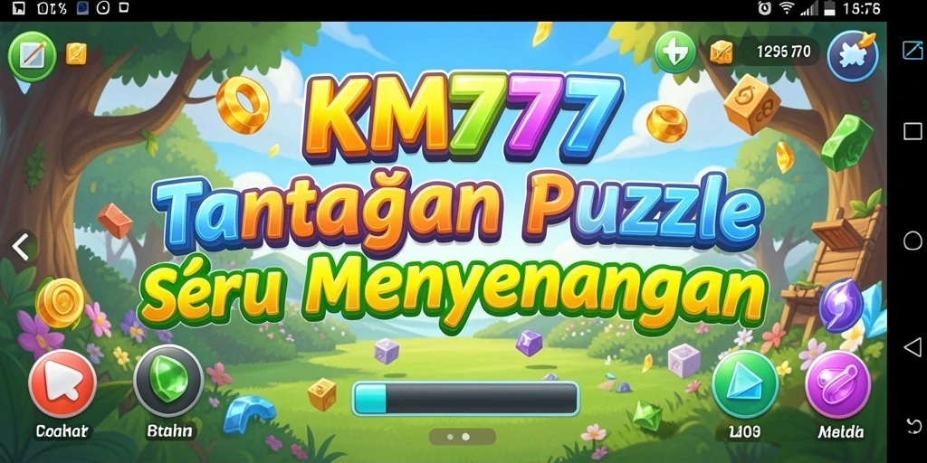 Tampilan gameplay seru dari KM777 dengan banyak teka-teki menantang.