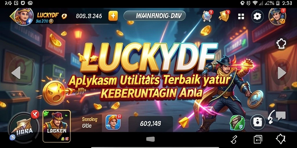 Tampilan antarmuka LUCKYDF yang intuitif dan mudah digunakan.