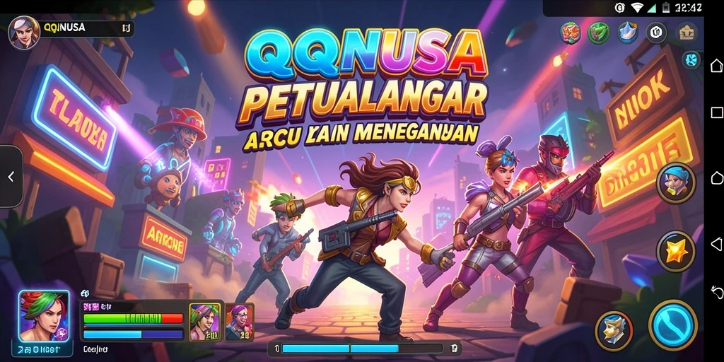 Tampilan gameplay menarik dari QQNUSA dengan aksi seru.