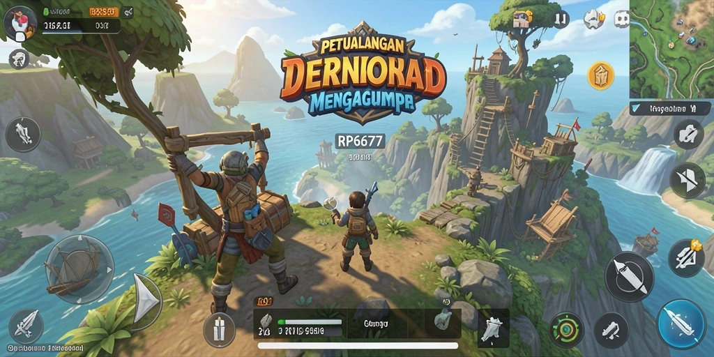 Tangkapan layar gameplay menampilkan petualangan epik di dunia terbuka.